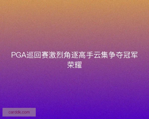 PGA巡回赛激烈角逐高手云集争夺冠军荣耀 PGA巡回赛激烈角逐高手云集争夺冠军荣耀
